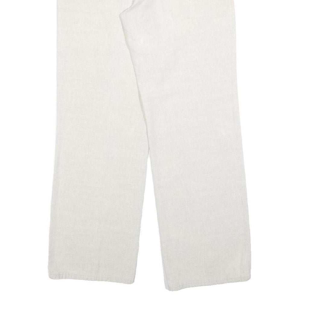 ANGELS Womens Cotton Blend Relaxed White Trousers W32 L32 Casual Comfort