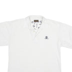 TIMBERLAND Mens White Cotton Blend Polo Shirt L Classic Logo Embroidered