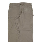 CARHARTT Mens Cotton Blend Beige Relaxed Straight Trousers W38 L34 Workwear Zip