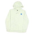 CARHARTT Mens White Hoodie M Cotton Blend Pullover Logo Print Casual