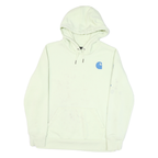 CARHARTT Mens White Hoodie M Cotton Blend Pullover Logo Print Casual