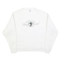 DUCK HEAD Womens White Sweatshirt L Cotton Blend Crew Neck Classic Logo
