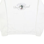 DUCK HEAD Womens White Sweatshirt L Cotton Blend Crew Neck Classic Logo