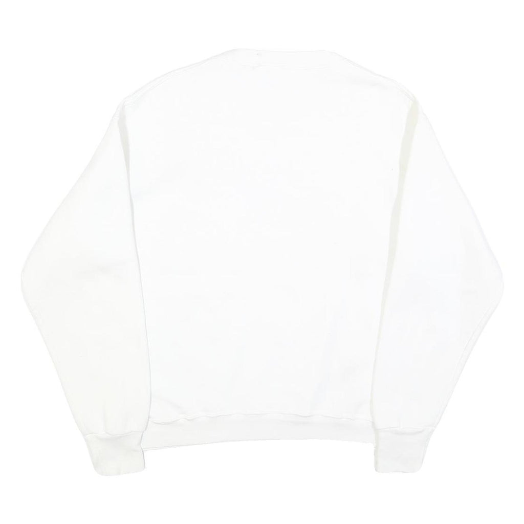 DUCK HEAD Womens White Sweatshirt L Cotton Blend Crew Neck Classic Logo