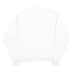 DUCK HEAD Womens White Sweatshirt L Cotton Blend Crew Neck Classic Logo