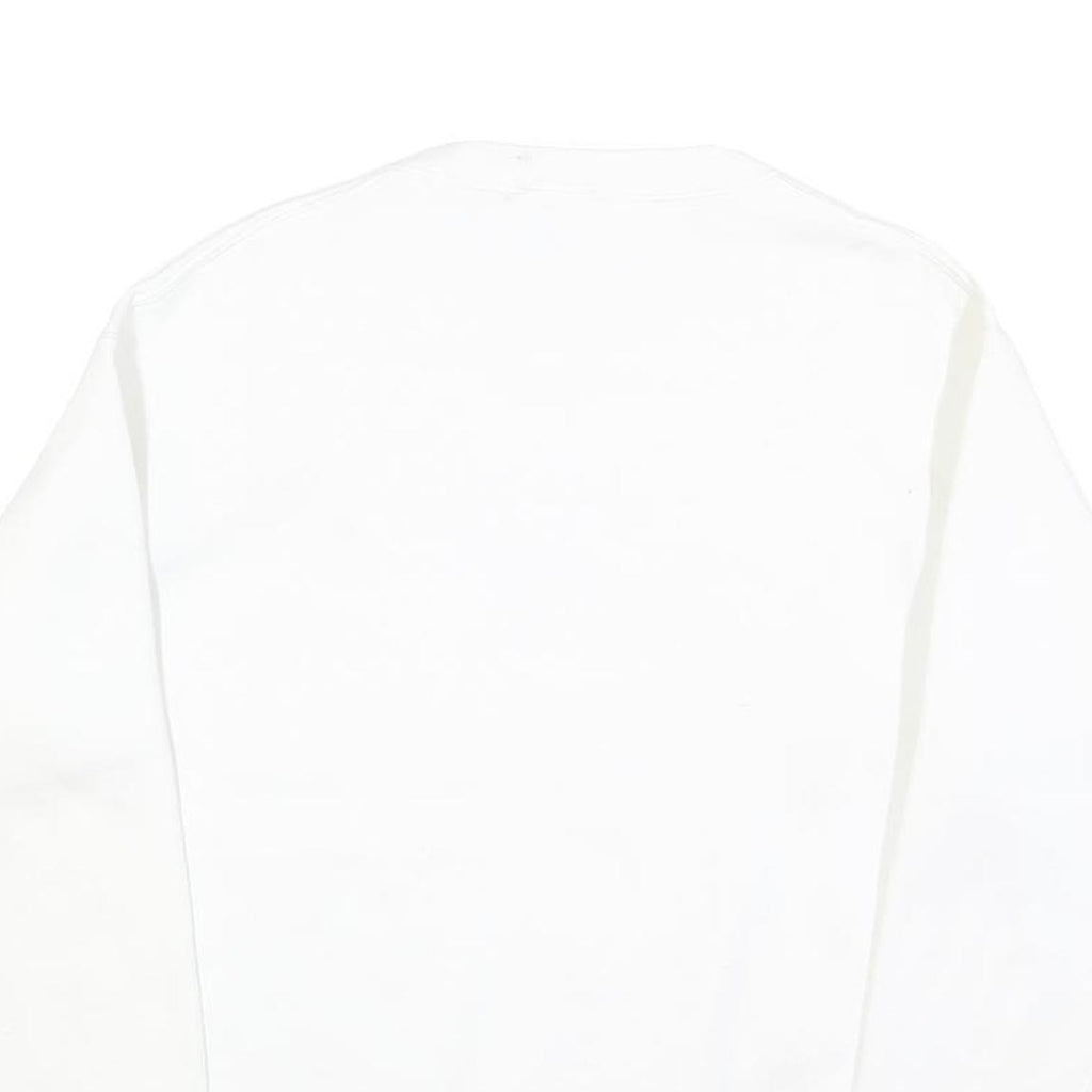 DUCK HEAD Womens White Sweatshirt L Cotton Blend Crew Neck Classic Logo