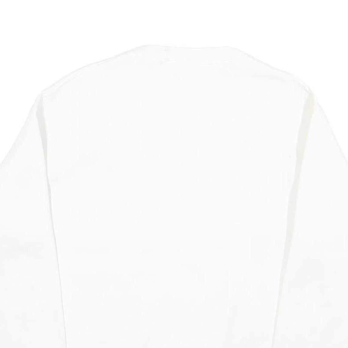 DUCK HEAD Womens White Sweatshirt L Cotton Blend Crew Neck Classic Logo