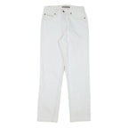 DOUGLAS Mens White Cotton Blend Regular Fit Straight Denim Jeans W27 L30