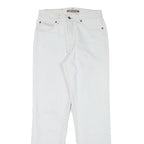 DOUGLAS Mens White Cotton Blend Regular Fit Straight Denim Jeans W27 L30