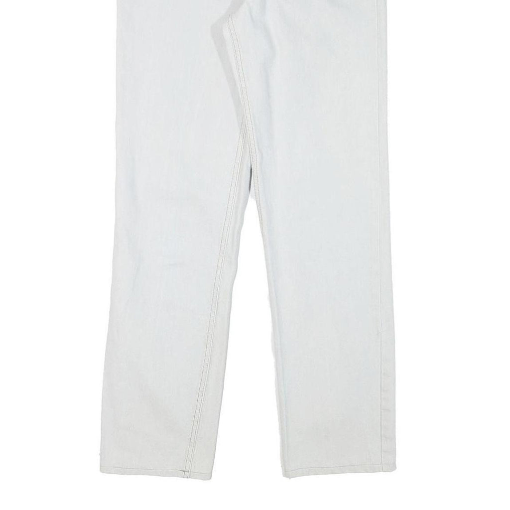 DOUGLAS Mens White Cotton Blend Regular Fit Straight Denim Jeans W27 L30