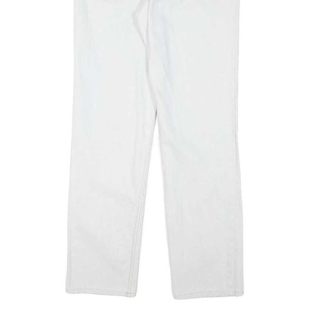 DOUGLAS Mens White Cotton Blend Regular Fit Straight Denim Jeans W27 L30