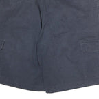 Navy Mens Cargo Cotton Shorts L W36 Pocket Button Casual Workwear