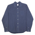 GAP Mens Blue & White Cotton Blend Shirt L Polka Dot Casual Long Sleeve Button