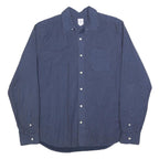 GAP Mens Blue & White Cotton Blend Shirt L Polka Dot Casual Long Sleeve Button