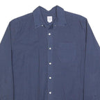 GAP Mens Blue & White Cotton Blend Shirt L Polka Dot Casual Long Sleeve Button