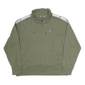 TOMMY HILFIGER Mens Green Crew Neck S Logo Tape Detail Sweatshirt