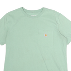 CARHARTT Womens Green Pocket T Shirt L Short Sleeve Crew Neck Classic Cotton
