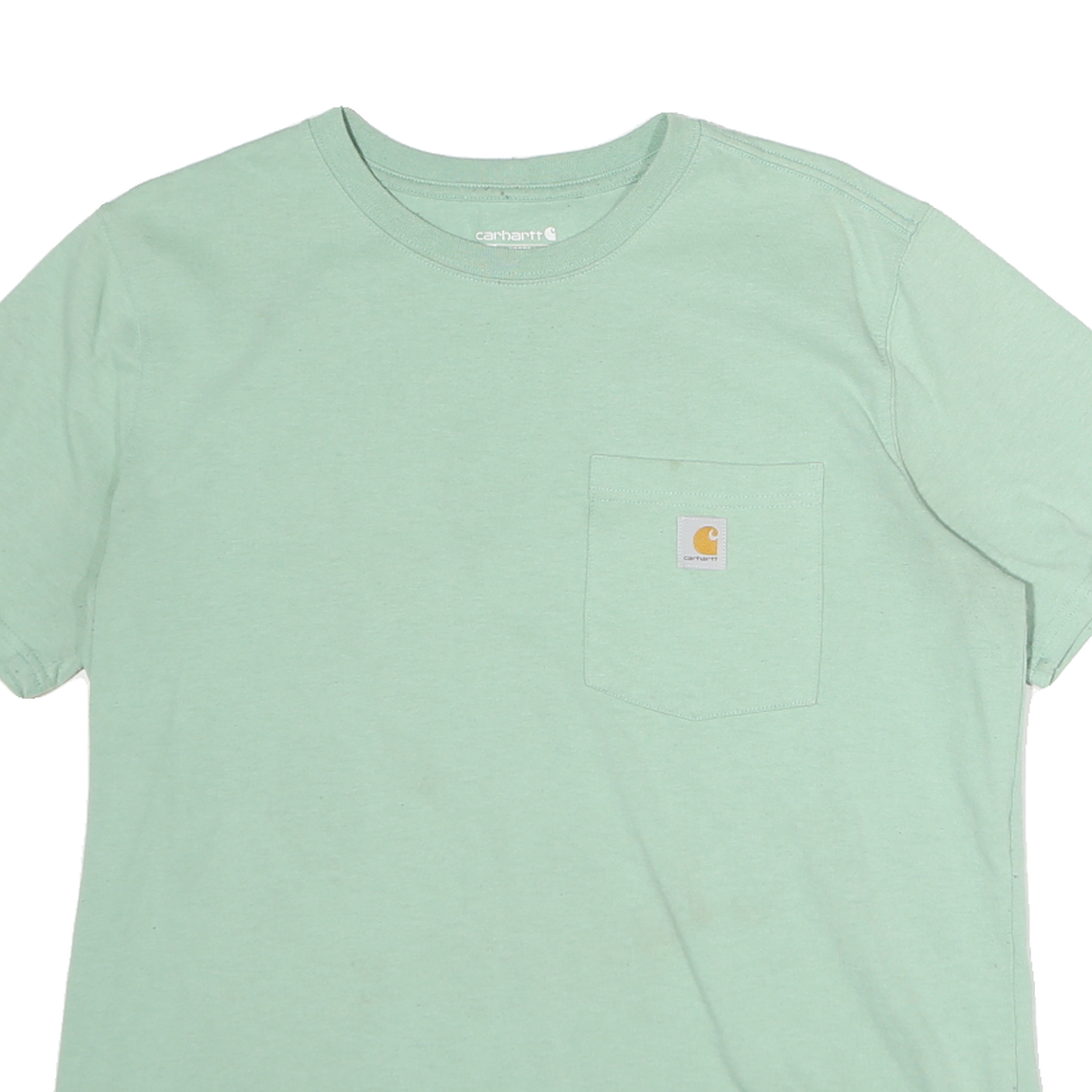CARHARTT Womens Green Pocket T Shirt L Short Sleeve Crew Neck Classic Cotton