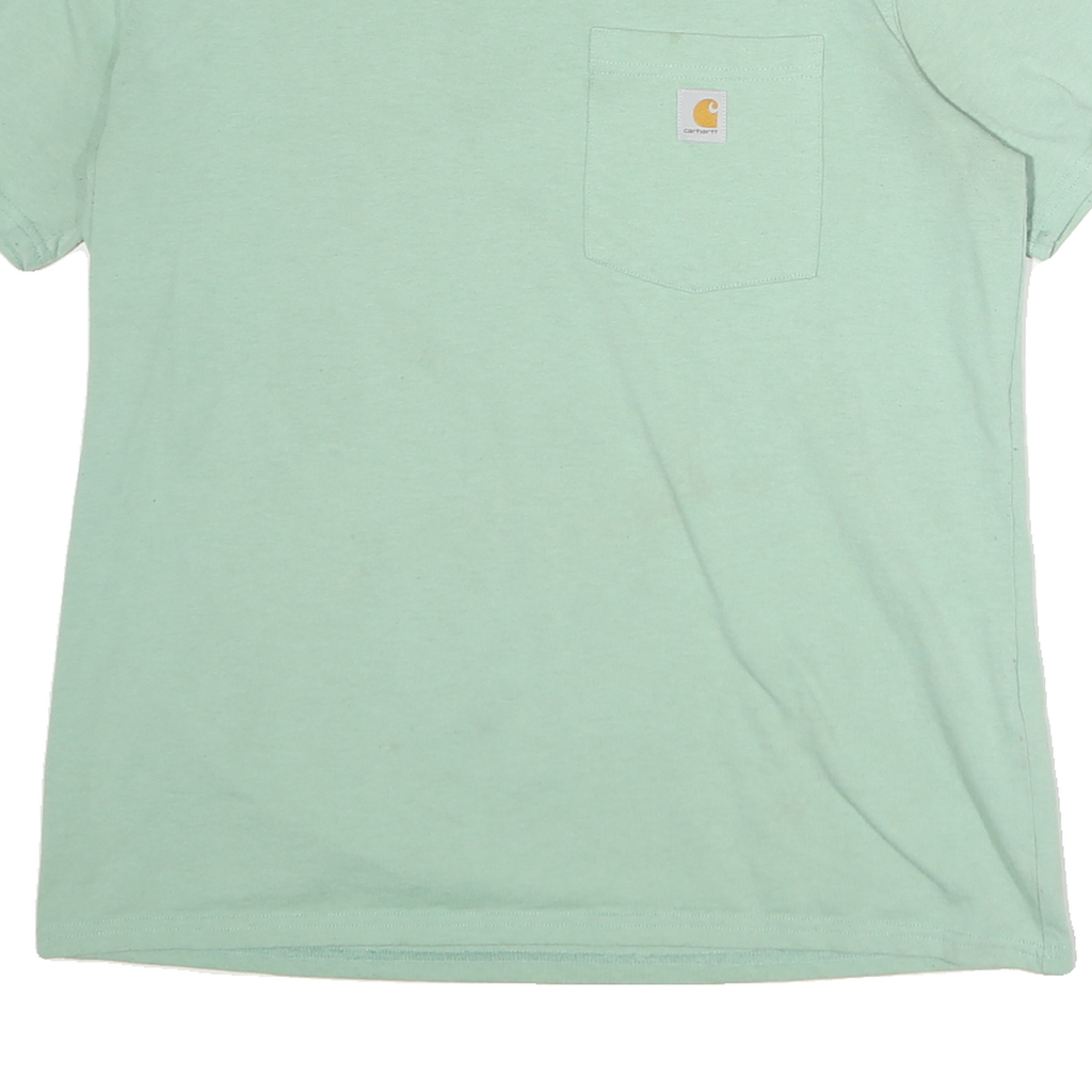CARHARTT Womens Green Pocket T Shirt L Short Sleeve Crew Neck Classic Cotton