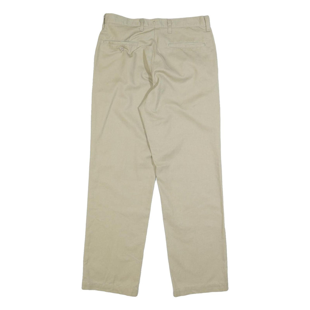 DICKIES Mens Cotton Blend Beige Regular Straight Trousers W31 L32 Classic