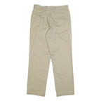 DICKIES Mens Cotton Blend Beige Regular Straight Trousers W31 L32 Classic