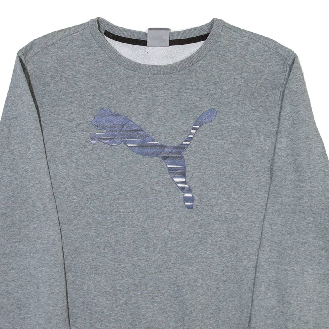 PUMA Mens Sweatshirt Grey Crew Neck L