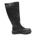 VINCE CAMUTO Womens Leather Black Knee High Boots UK 6.5 Chunky Sole Casual