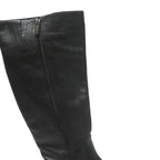 VINCE CAMUTO Womens Leather Black Knee High Boots UK 6.5 Chunky Sole Casual