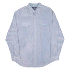 NAUTICA Mens Shirt Blue Striped Long Sleeve L