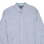 NAUTICA Mens Shirt Blue Striped Long Sleeve L