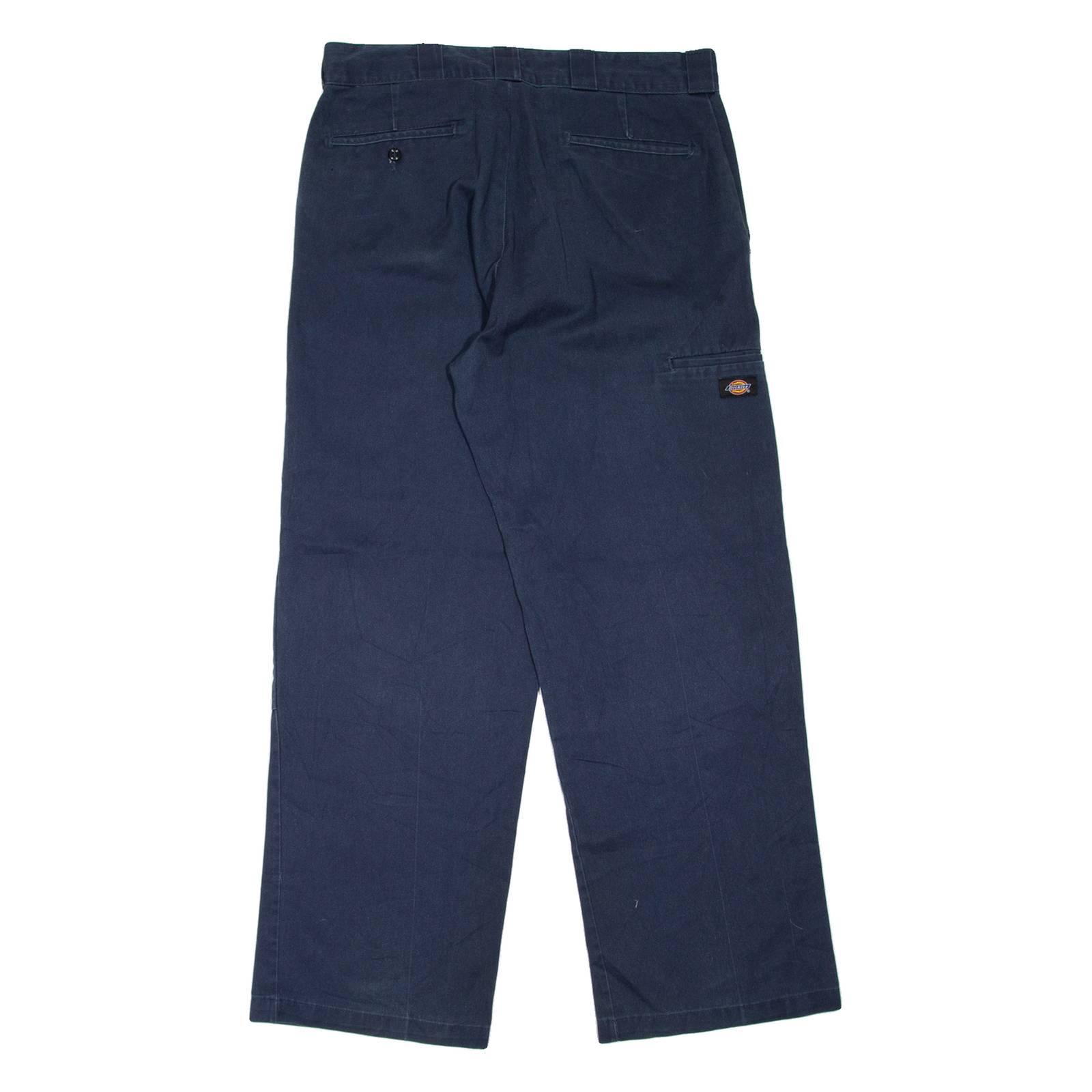 DICKIES Workwear Mens Trousers Blue Loose Straight W36 L32
