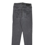 LEVI'S Womens Black Regular Skinny Denim Raw W26 L26 Button Fly Jeans