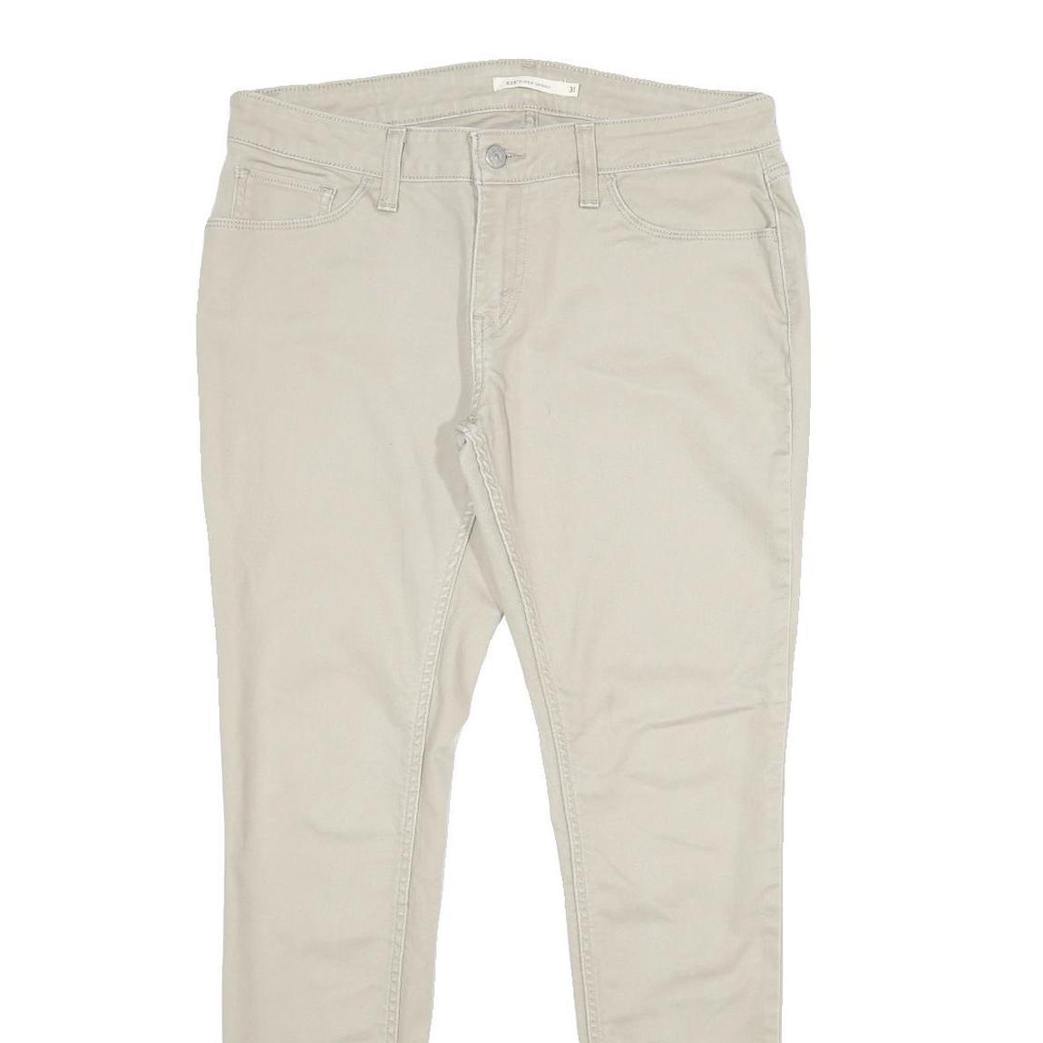 LEVI'S 535 Super Skinny Womens Jeans Beige Slim Jeans Denim W31 L30 Cotton Blend