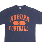 RUSSELL ATHLETIC Mens Blue Auburn Football Graphic T-Shirt S Short Sleeve Crew