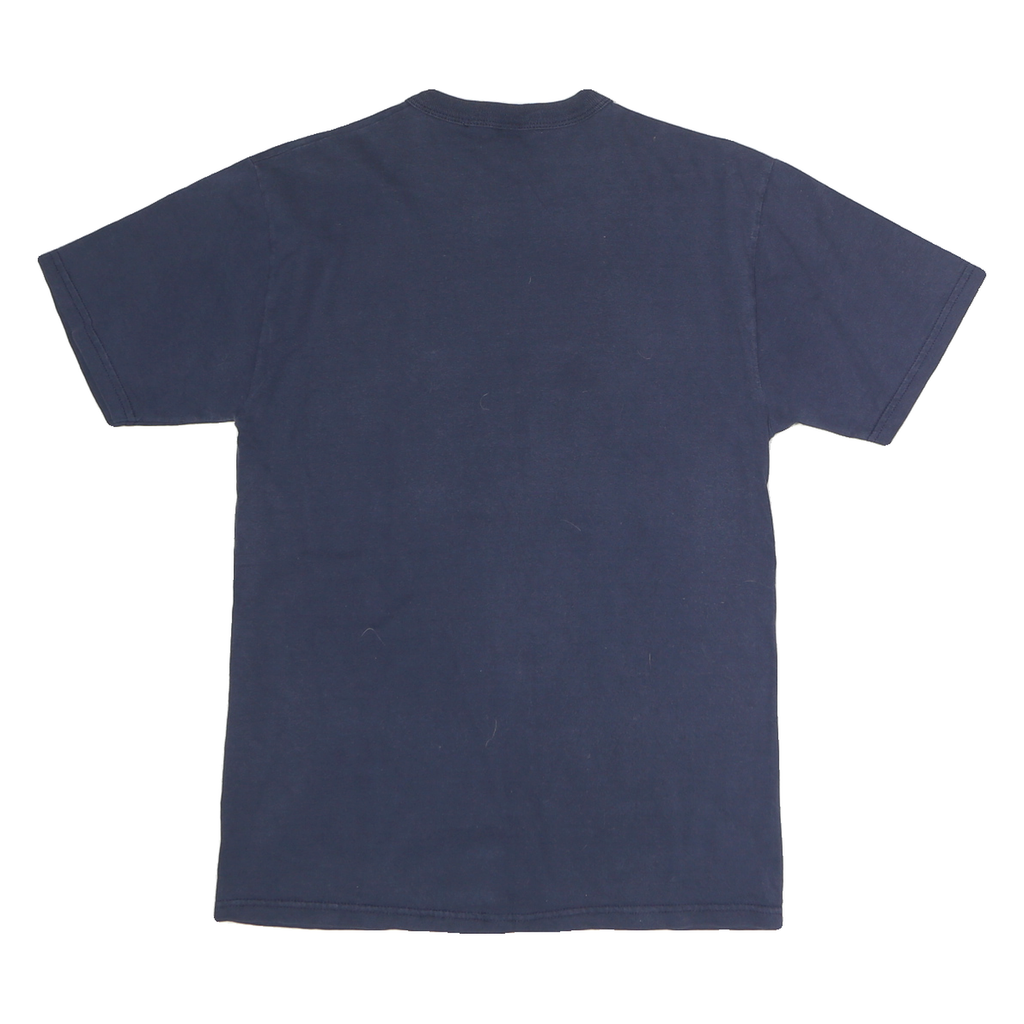 RUSSELL ATHLETIC Mens Blue Auburn Football Graphic T-Shirt S Short Sleeve Crew
