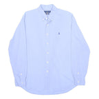 RALPH LAUREN Mens Blue Cotton Button Down Long Sleeve Shirt L Classic Fit