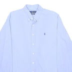 RALPH LAUREN Mens Blue Cotton Button Down Long Sleeve Shirt L Classic Fit