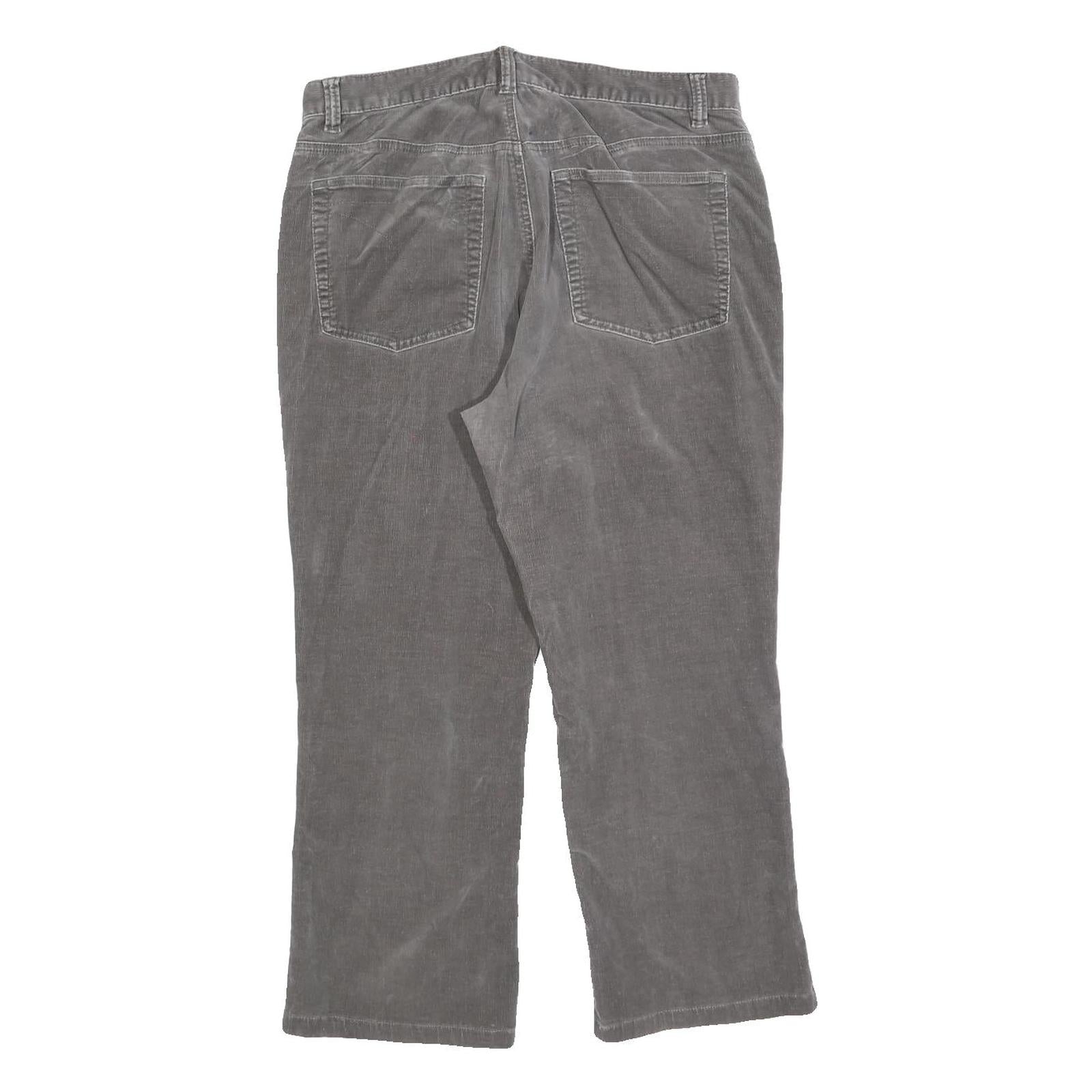 CALVIN KLEIN JEANS Womens Cotton Blend Grey Regular Straight Trousers W34 L26