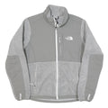 THE NORTH FACE Womens Grey Fleece Track Jacket M Polyester Blend Zip Outdoor