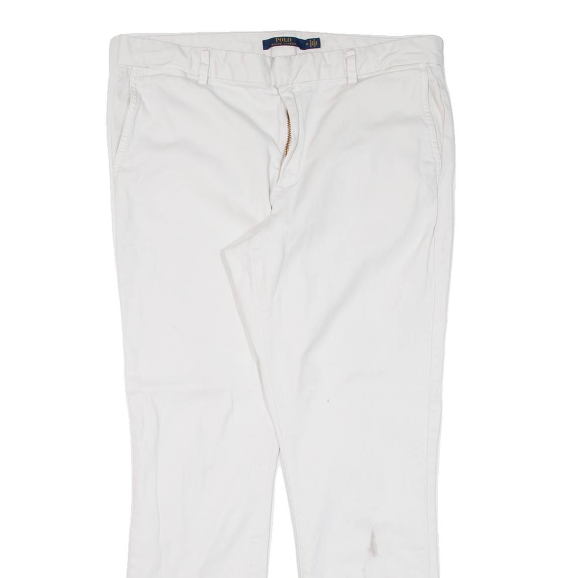 POLO RALPH LAUREN Chino Womens Trousers White Slim Skinny W32 L28