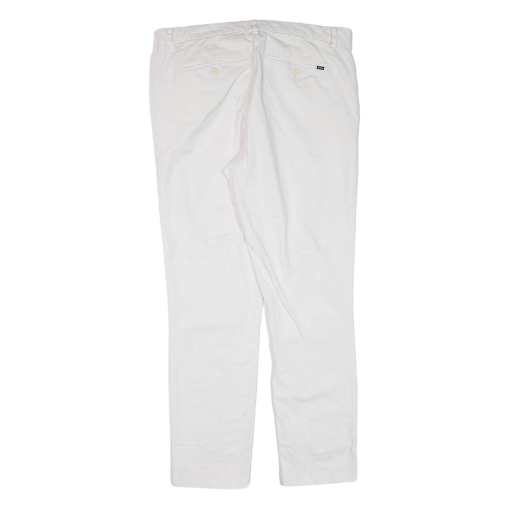 POLO RALPH LAUREN Chino Womens Trousers White Slim Skinny W32 L28