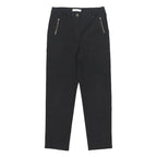 PER UNA Womens Cotton Blend Black Regular Fit Straight Leg Trousers W28 L26