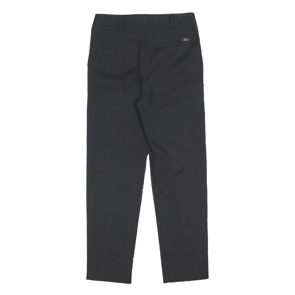 PER UNA Womens Cotton Blend Black Regular Fit Straight Leg Trousers W28 L26