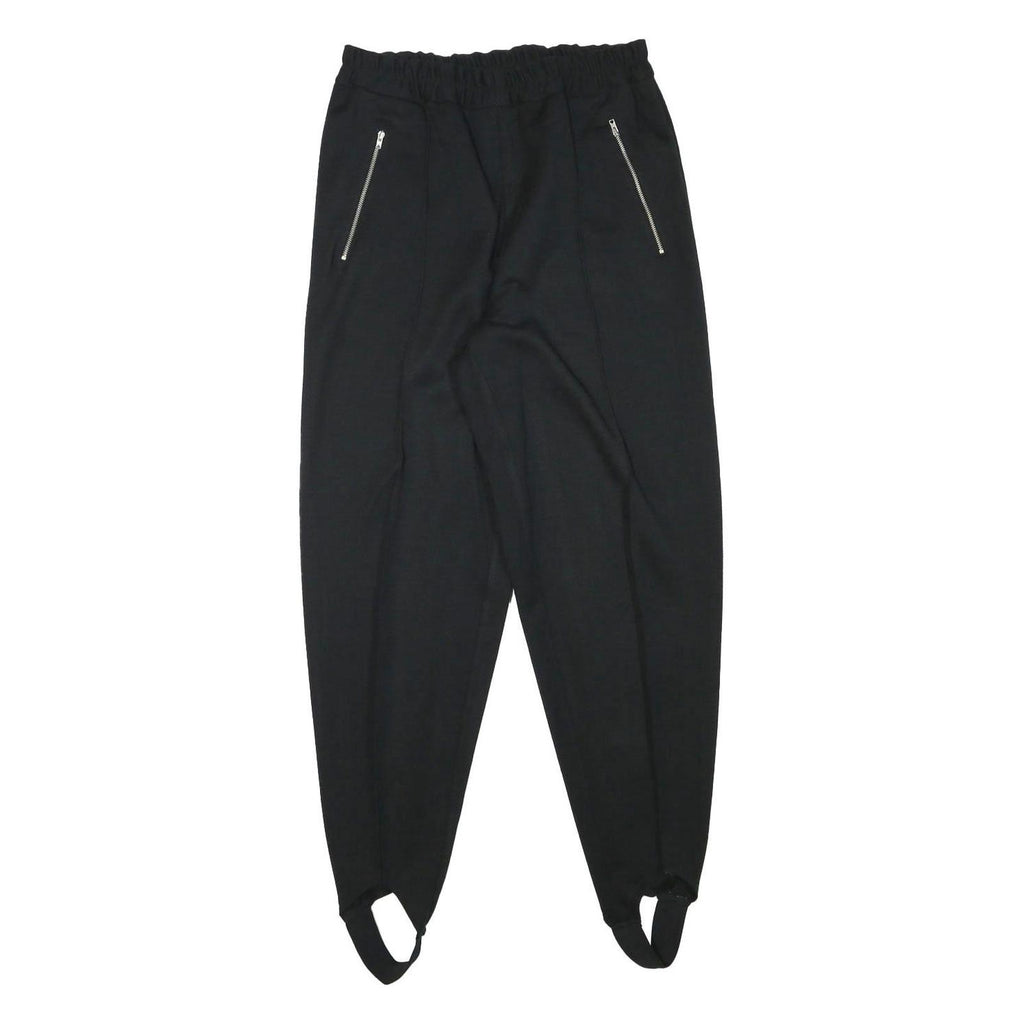 Womens Black Relaxed Leg Trousers W29 L29 Stirrup Bottom Polyester Blend