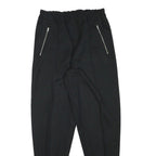 Womens Black Relaxed Leg Trousers W29 L29 Stirrup Bottom Polyester Blend