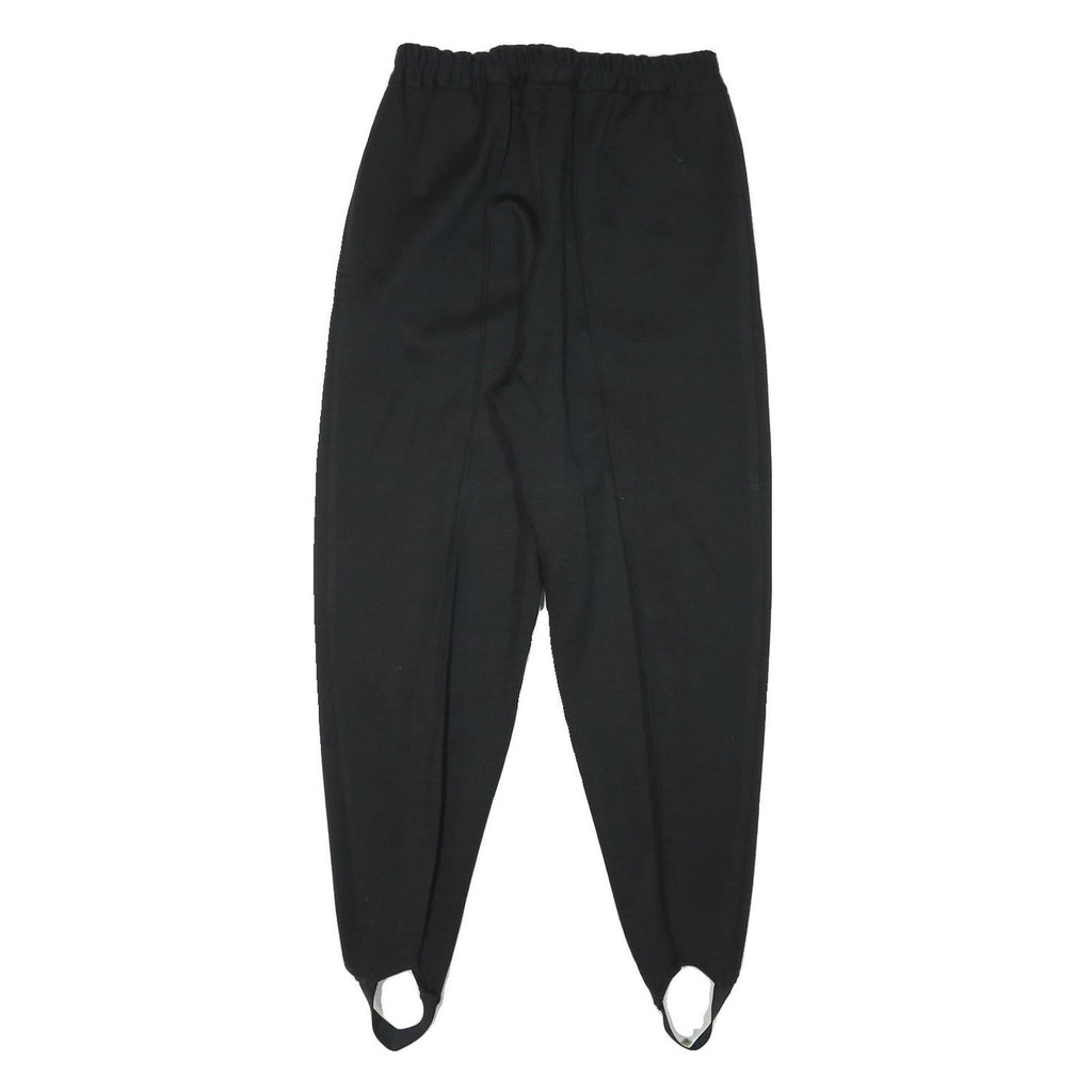 Womens Black Relaxed Leg Trousers W29 L29 Stirrup Bottom Polyester Blend