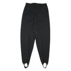 Womens Black Relaxed Leg Trousers W29 L29 Stirrup Bottom Polyester Blend