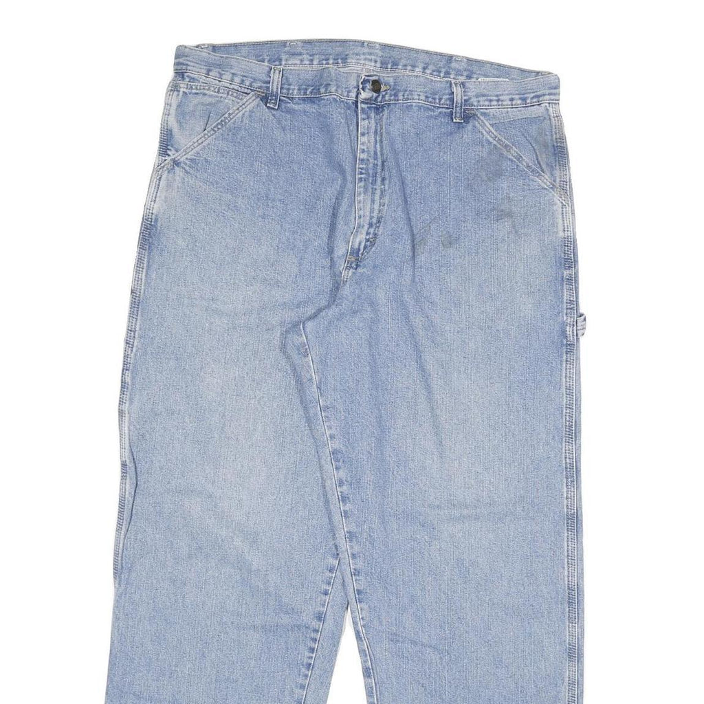 DICKIES Mens Relaxed Light Blue Denim Jeans W38 L32 Workwear Loose Fit Zip Fly