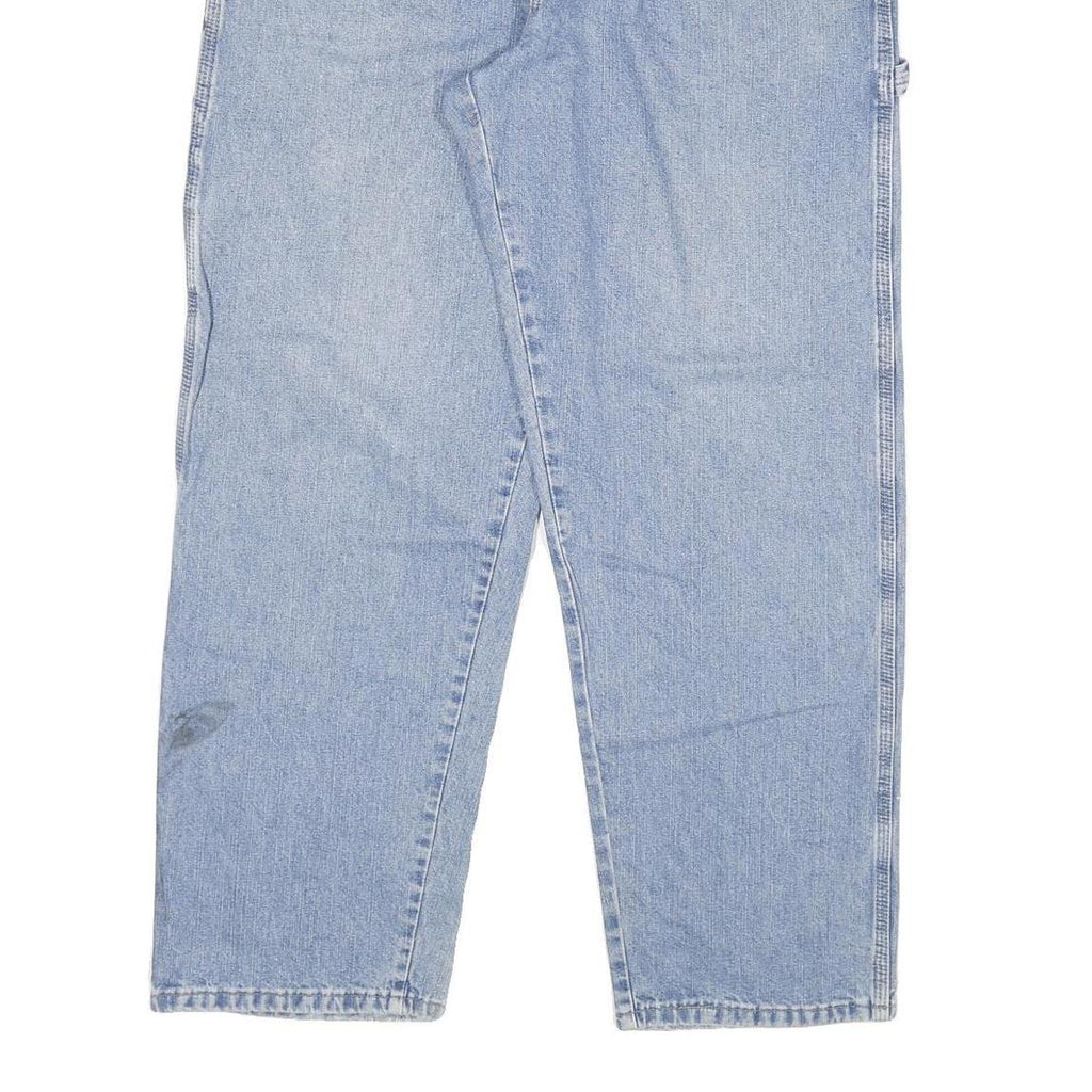 DICKIES Mens Relaxed Light Blue Denim Jeans W38 L32 Workwear Loose Fit Zip Fly