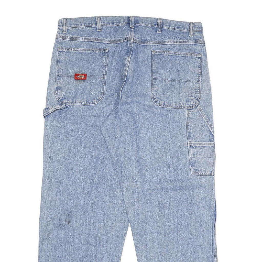 DICKIES Mens Relaxed Light Blue Denim Jeans W38 L32 Workwear Loose Fit Zip Fly